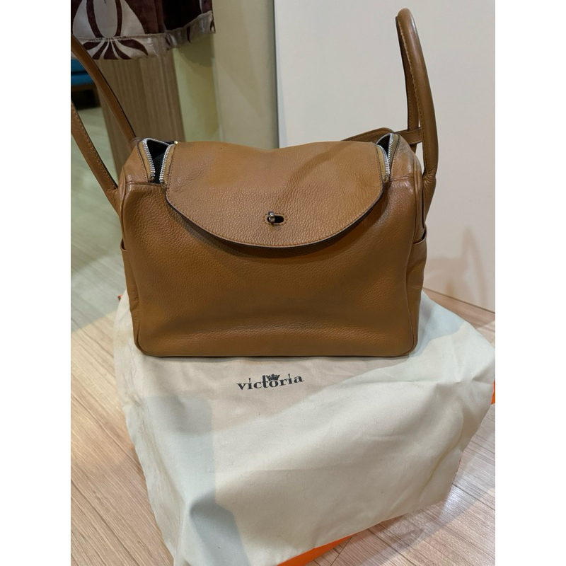 Victoria Lindy Bag leather kulit tas wanita coklat tan brown preloved