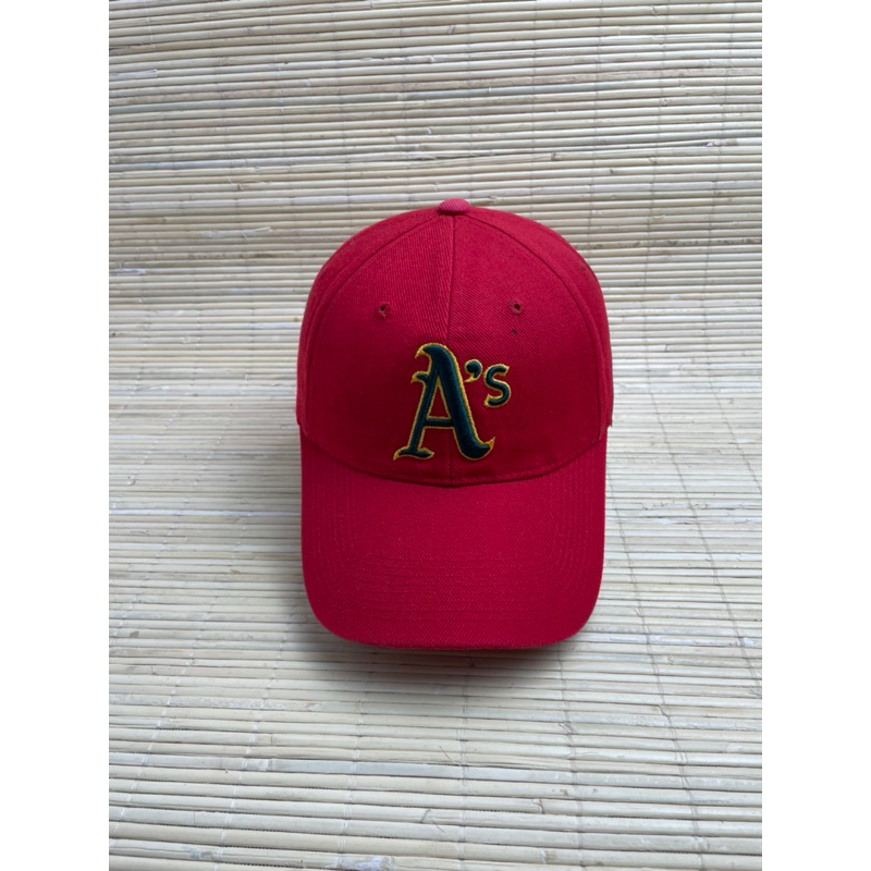 topi MLB AS athletic merah bahan wool