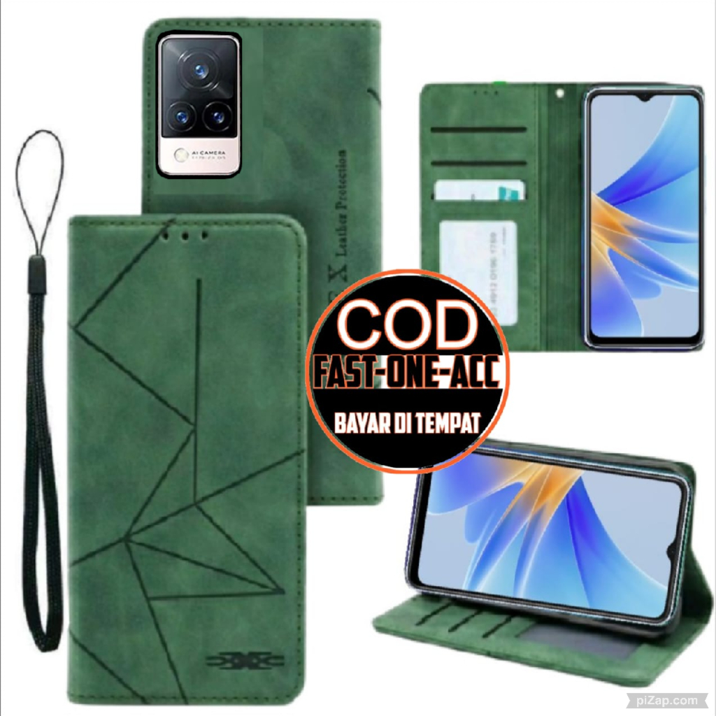 CASE HP VIVO V21 4G Case Flip Motif Dompet Casing HP Flip Motif Wallet Leather untuk VIVO V21 4G