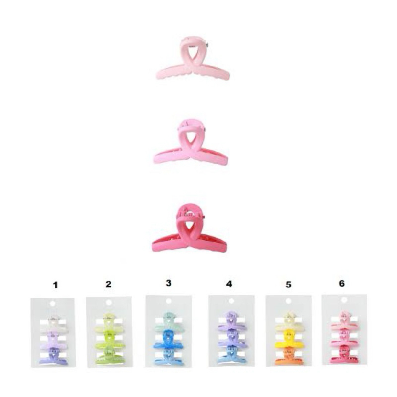 Miniso Hair Claw Clip 3 Pcs / Miniso jepit rambut jedai mini 3 biji