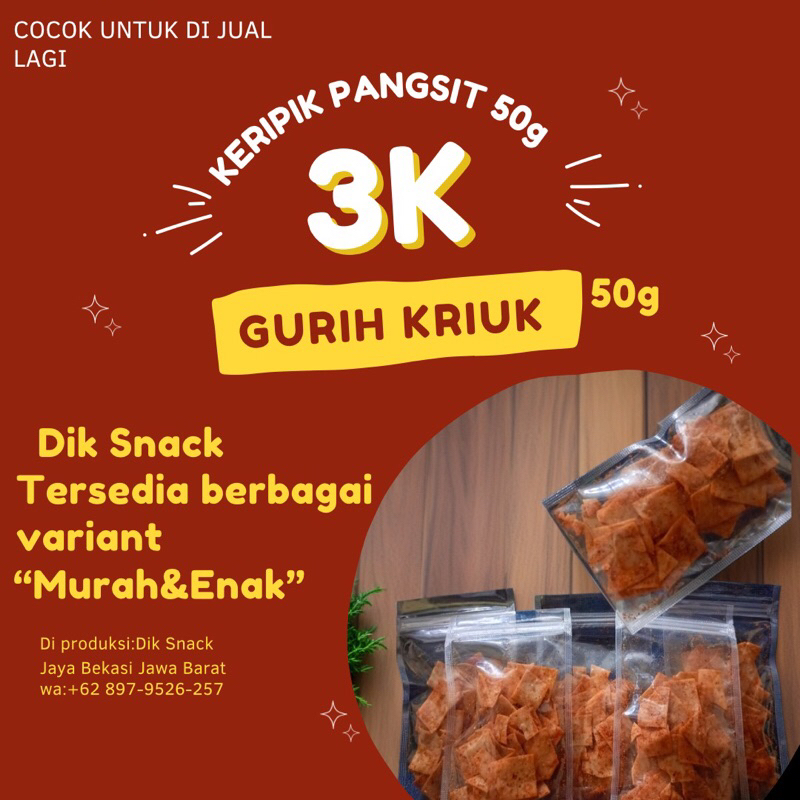 

Keripik pangsit gurih kriuk 50g cocok untuk di jual lagi/Snack murah