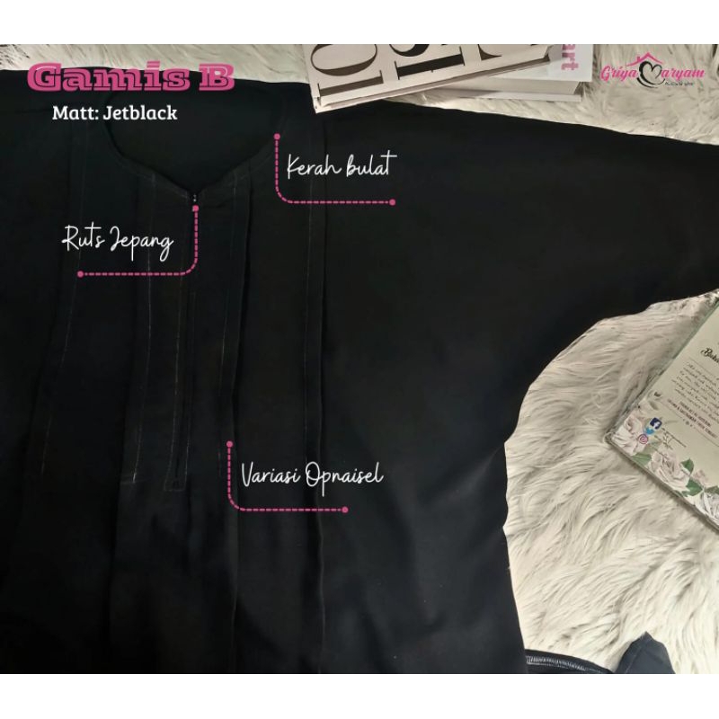 Abaya Jetblack Fursan/Arabian/Bonanza/Yoris Hitam Pekat Set Syari Model Batwing Kode B
