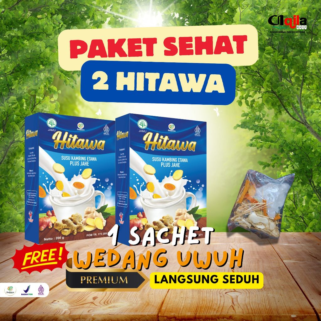 

PAKET SEHAT BUGAR 2 SUSU HITAWA 200GR FREE 1 SACHET WEDANG UWUH PREMIUM