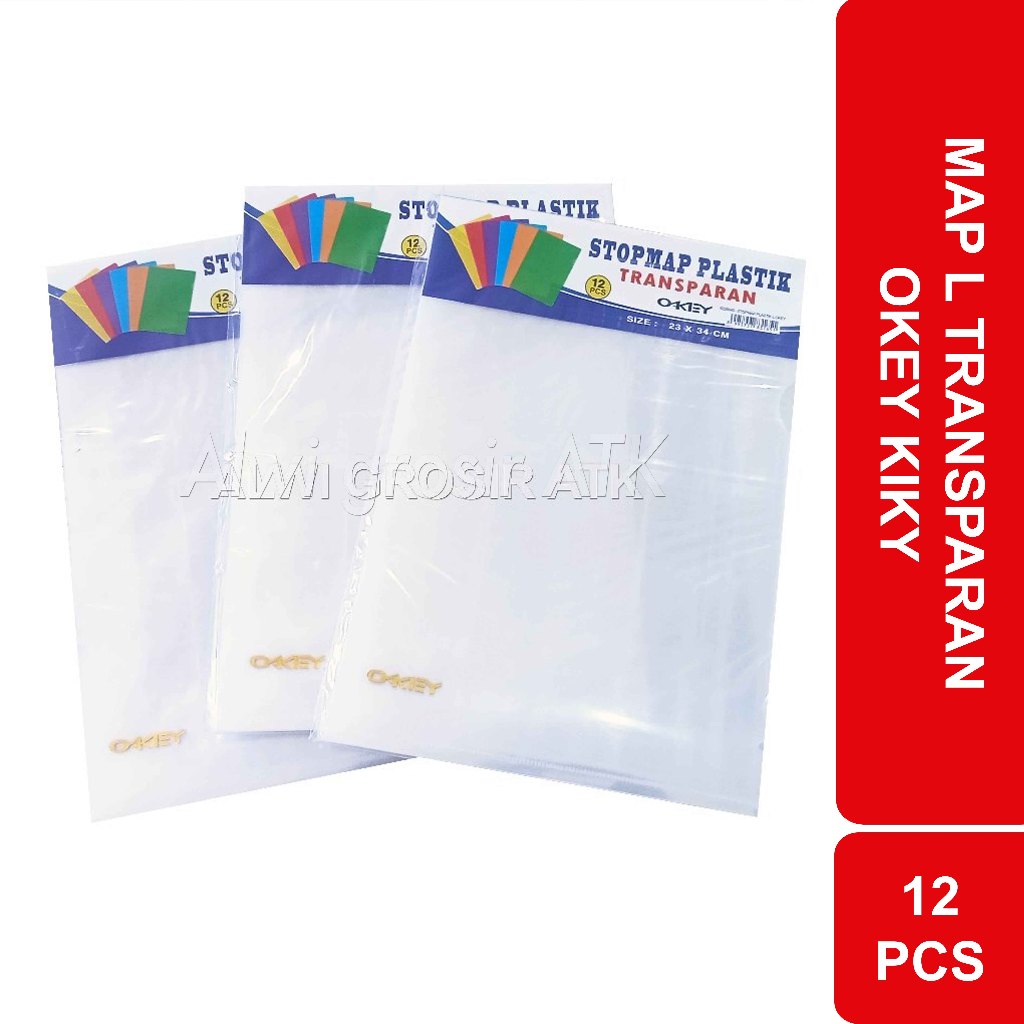 

Map L Okey Putih Transparan Ukuran Folio | 12 Pcs