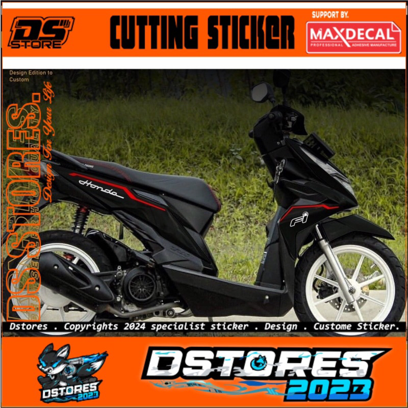 V5 CUTTING STRIPING VARIASI BEAT NEW 2016 SAMPAI 2019 STRIPING BEAT NEW STIKER BEAT NEW STRIPING VAR