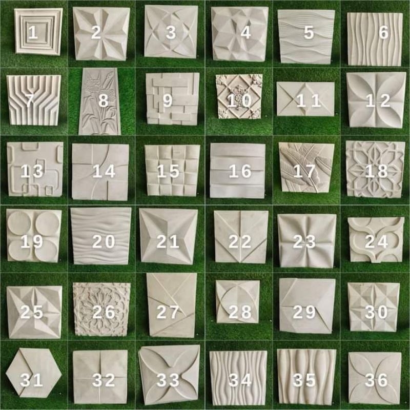 wal panel 3d beton, panel 3d, ornamen wal panel 3d, dekorasi dingding