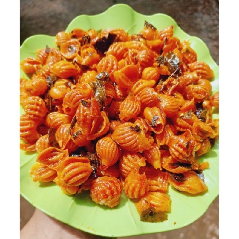 

Makaroni Keong/ Kerang pedas Daun Jeruk