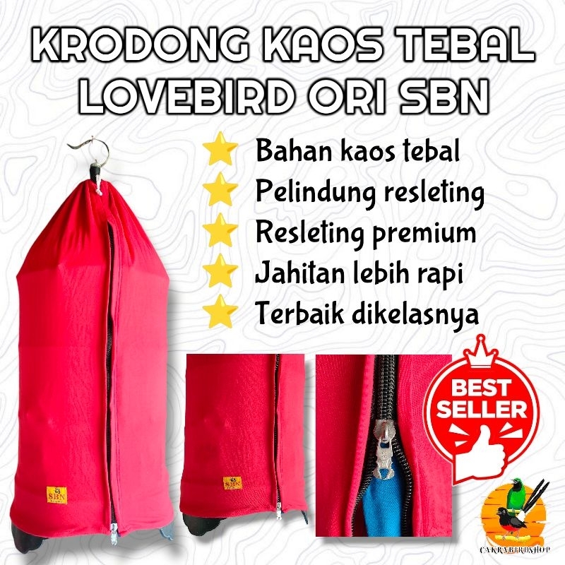 KERODONG BURUNG LOMBA SANGKAR LOVEBIRD KAIN KAOS TEBAL PREMIUM ORIGINAL SBN