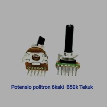 potensio polytron tekuk 6 pin B50K