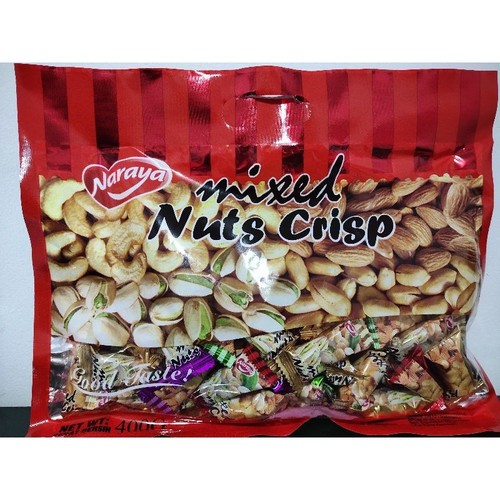 

Naraya Mixed Nuts Crisp / Naraya Permen Kacang Mix Import TYL Crispy Nuts / Enting - Enting 200 gr dan 400 gr