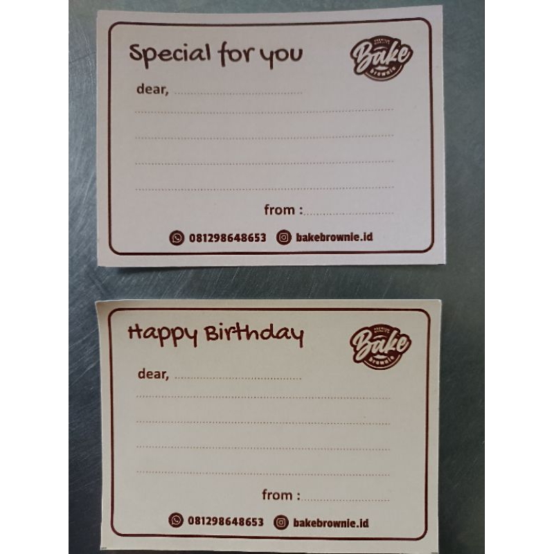 

Greeting Card Kartu Ucapan Special For You / Happy Birthday