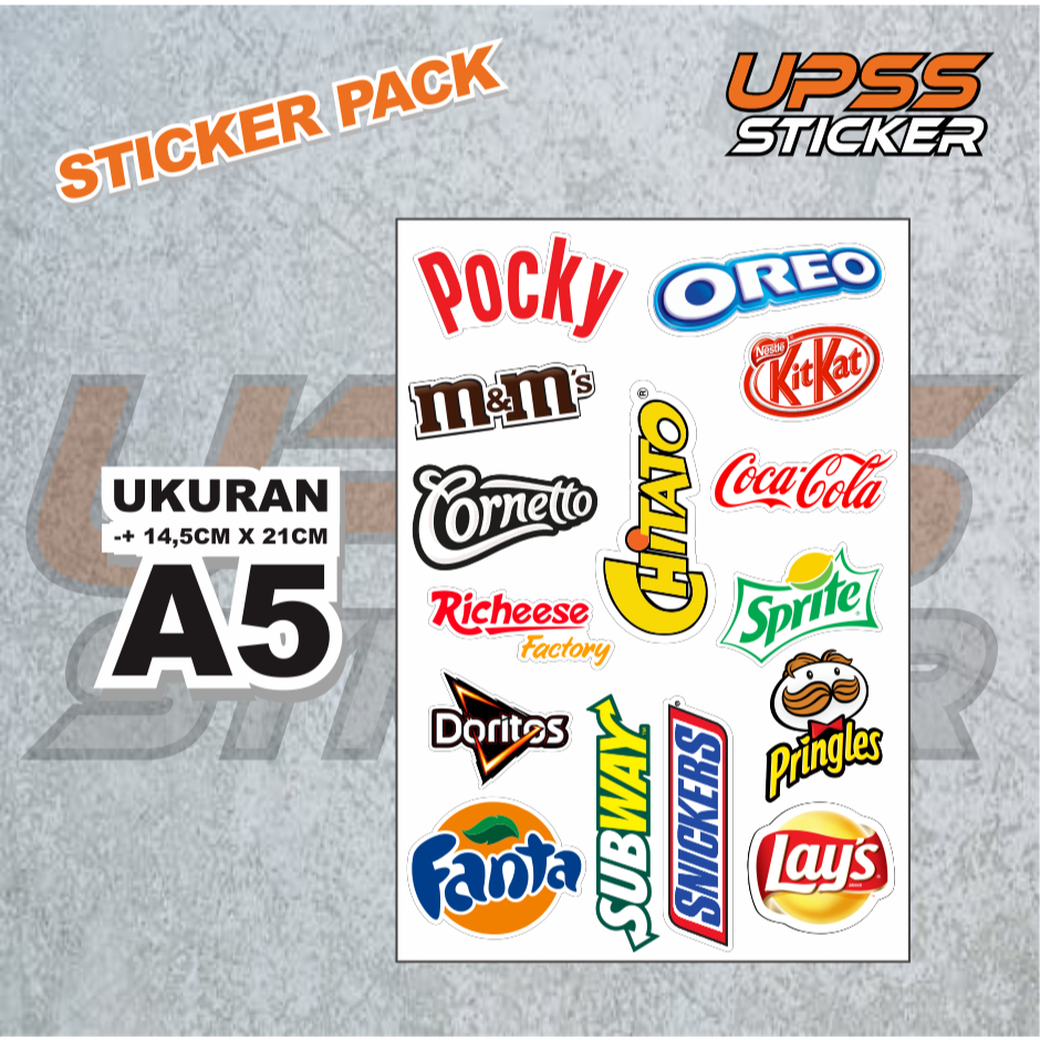 

stcker pack isi 15 brand distro untuk laptop,tumbler,helm dlll