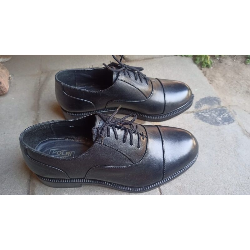 sepatu PDH pendek kulit POLRI 40 second