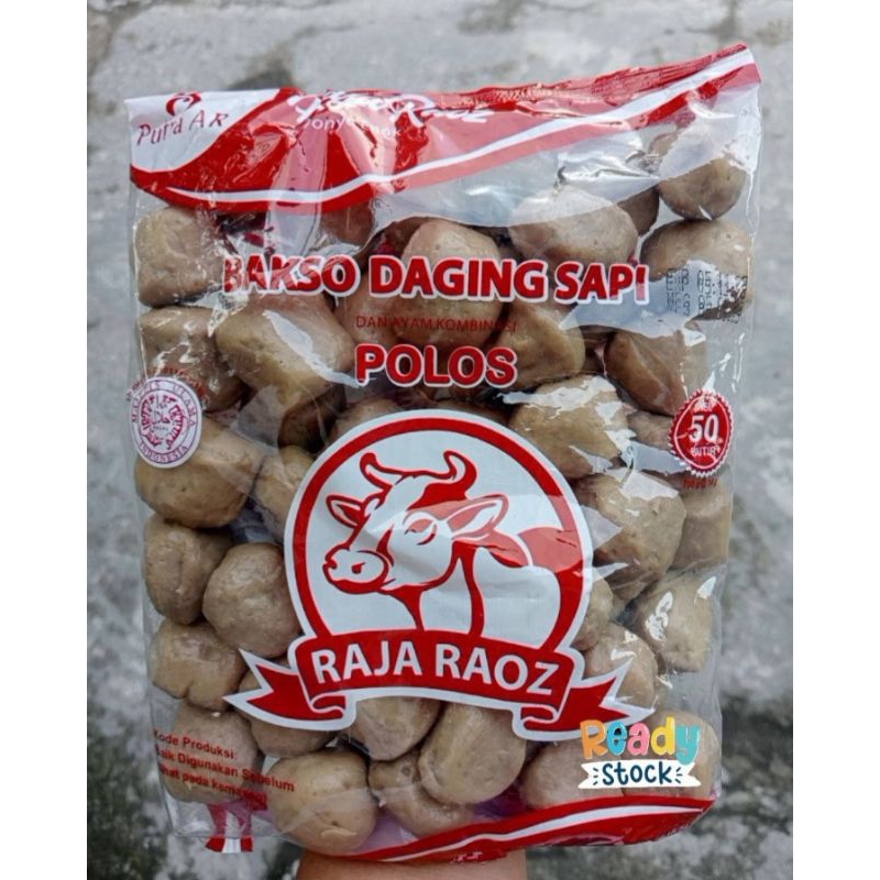 

BAKSO DAGING SAPI POLOS RAJA RAOZ ISI 50 PCS / BAKSO RAJA RAOS 50 BUTIR 700 GRAM / FROZEN FOOD