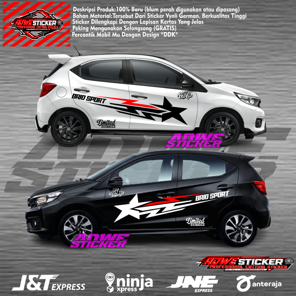 STIKER MOBIL BRIO STIKER CUTTING HONDA BRIO STIKER MOBIL BRIO TERLARIS