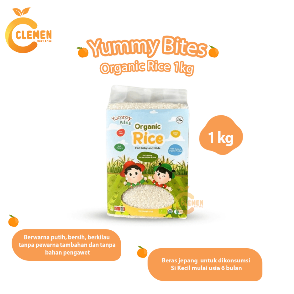 

Yummy Bites Organic Rice 1kg /Beras Jepang MPASI Anak 6+