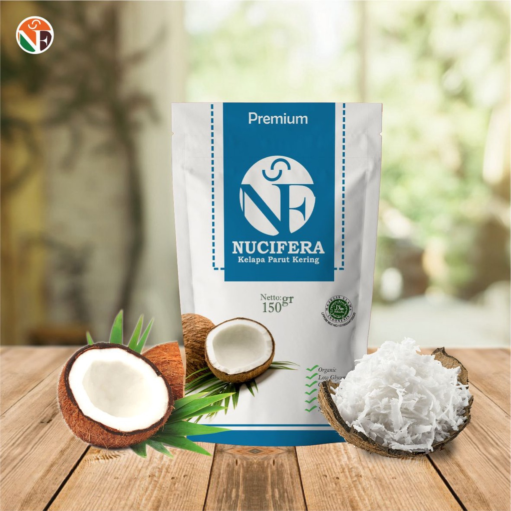 

Parutan Kelapa Kering 150gr | Dessicated Coconut NUCIFERA