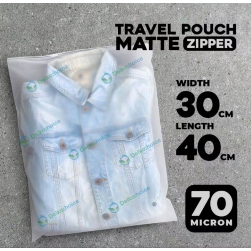 Travel Pouch Organizer Potrait 30x40 / Plastik Pouch Ziplock Serbaguna Delkochoice