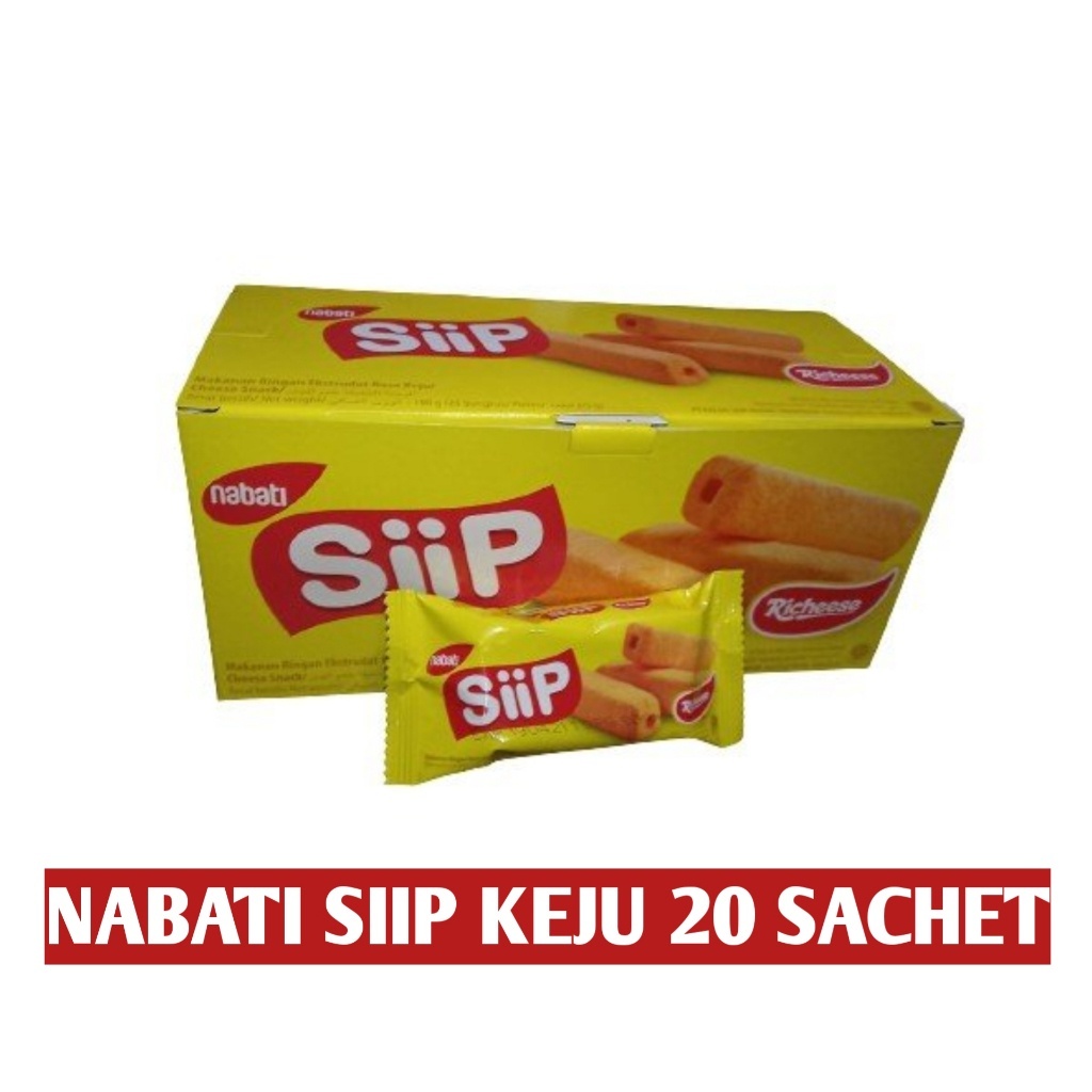 

Nabati Siip Snack 80gr Box isi 20PCS Keju Flavour/Makanan ringan