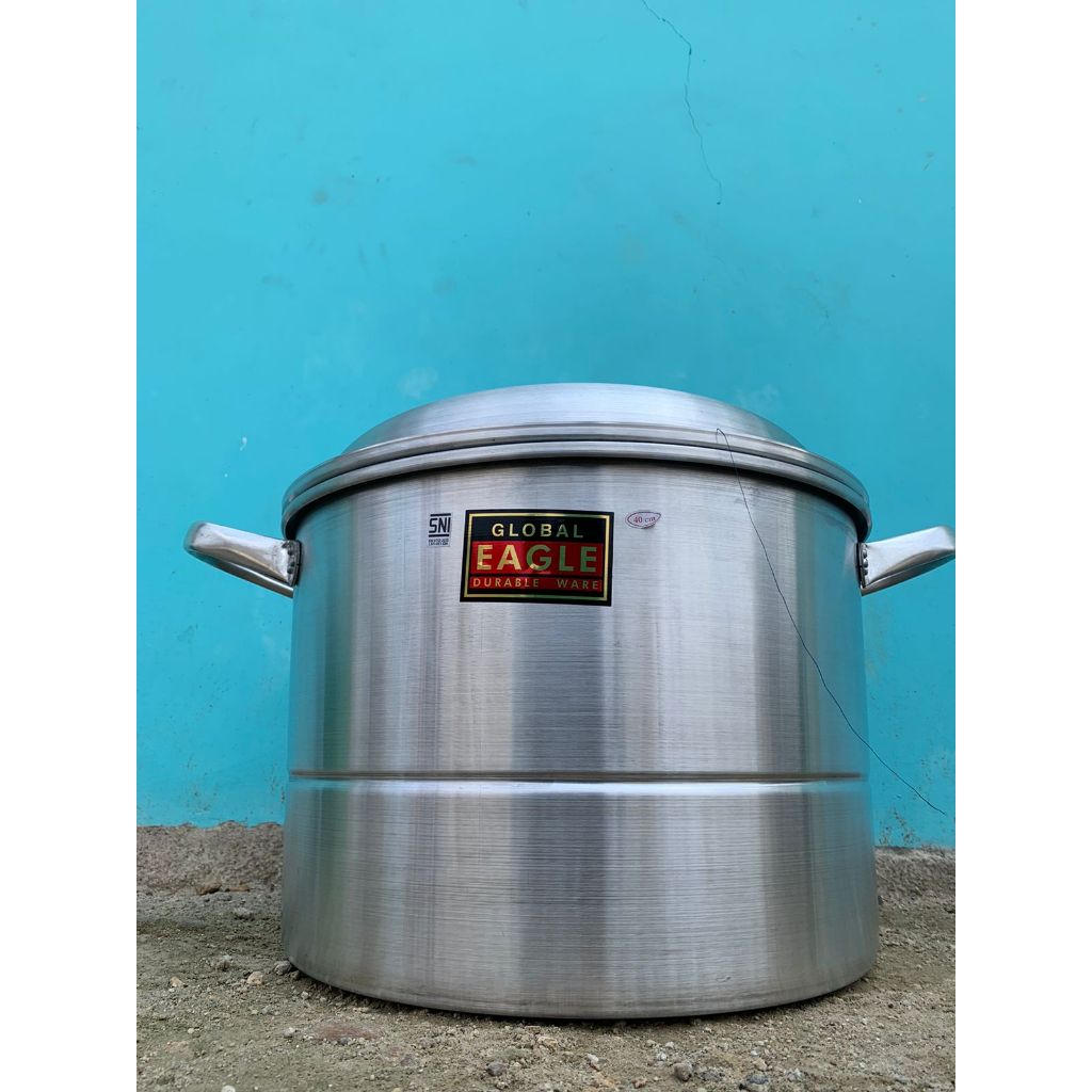 Panci dandang kukus 40 cm aluminium global eagle model halco / panci kukus besar / panci dandang / l
