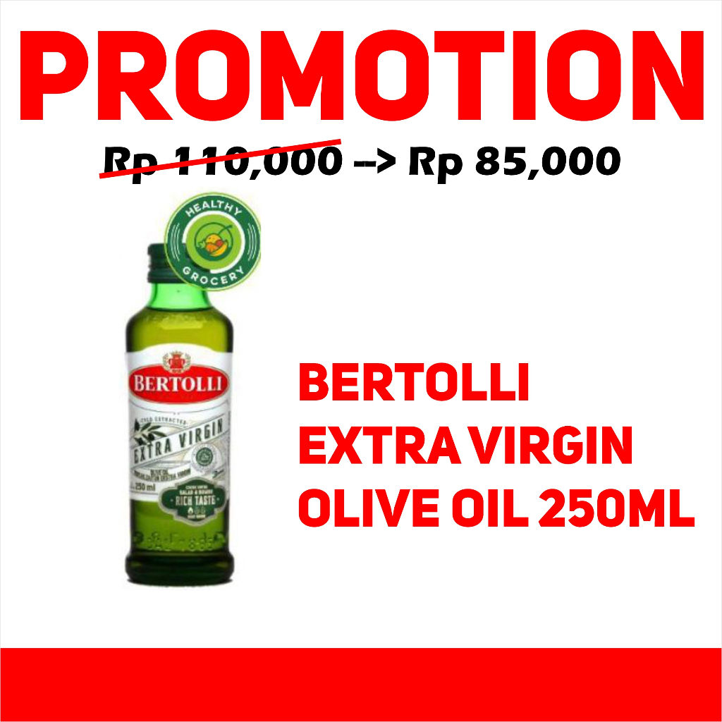 

BERTOLLI EXTRA VIRGIN OLIVE OIL 250ML | MURAH | EXPIRED 2026 | TERMURAH | BERKUALITAS | ORIGINAL