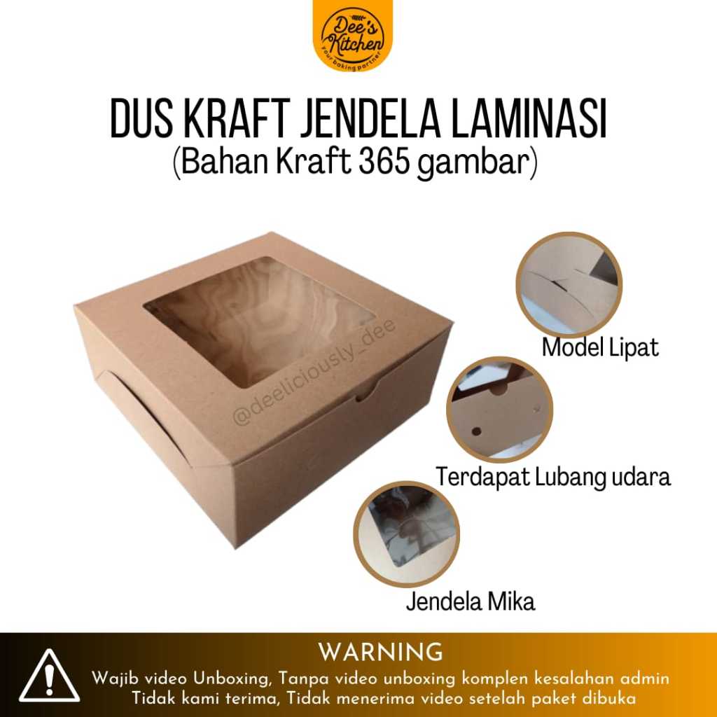 

[10pcs] Dus Kraft Jendela Laminasi/Dus Die Cut