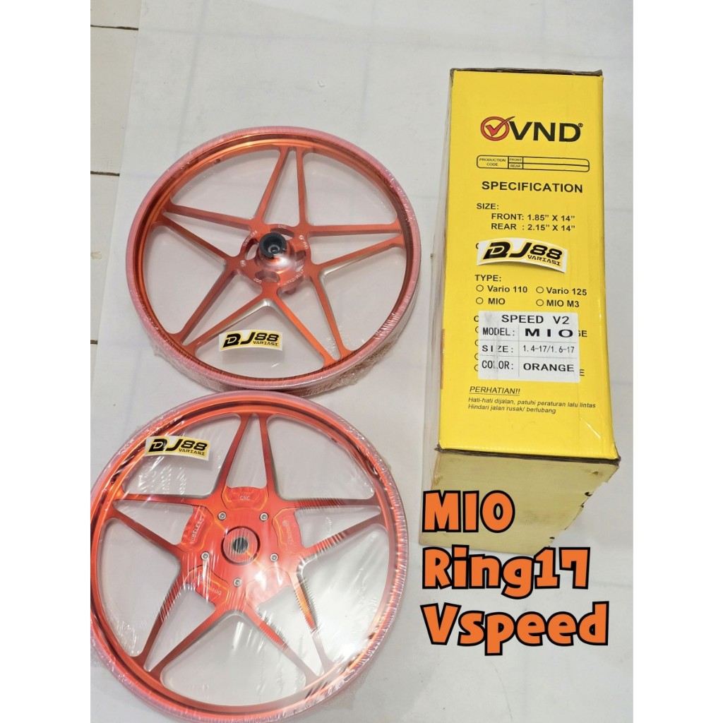 Velg vnd mio ring 17 tipe vspeed bintang dan tipe ak55