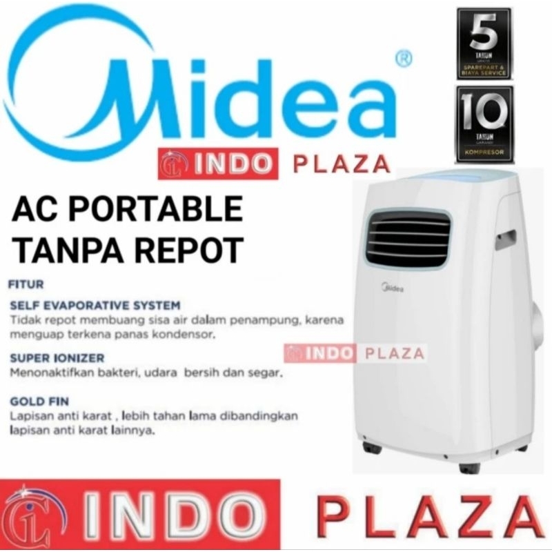 AC PORTABLE MIDEA 1 PK MPF2-09CRN1 / 1.5 PK MPF2-12CRN1 SELF DIAGNOSIS - AUTO PROTECTION (MEDAN)