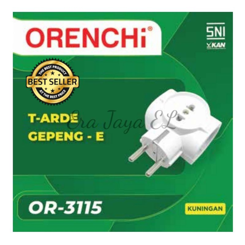 Steker T Cabang 4 Datar Orenchi QR 3115