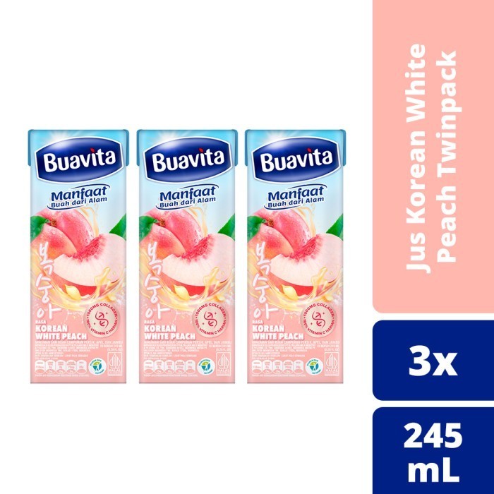 

[ Paket Isi 3 ] Buavita Korean White Peach 245ml