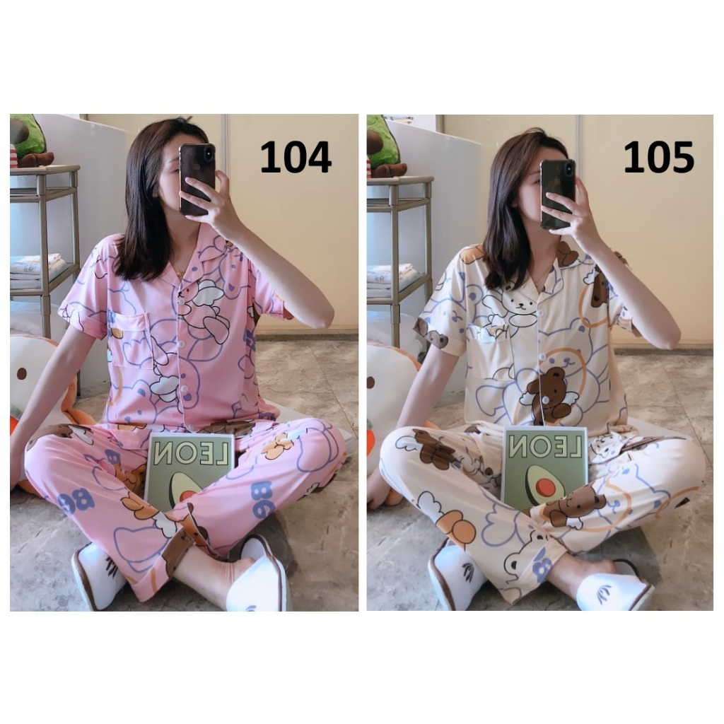 Piyama Wanita Baju Tidur Wanita CP Kancing Depan