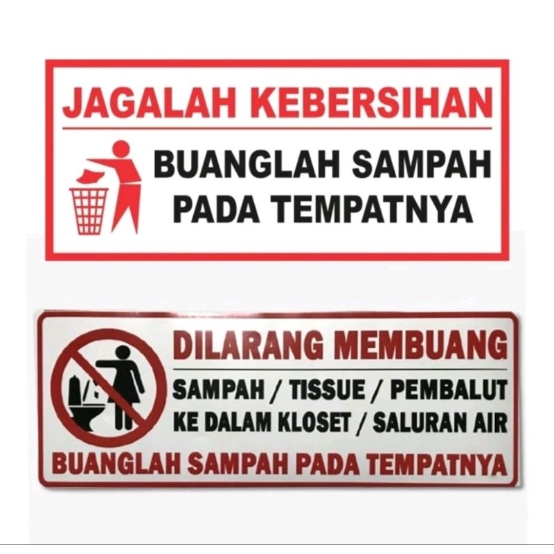 

Stiker Ritrama Di Larang Membuang Sampah Tissue Tisu Pembalut Kedalam Kloset Atau Saluran Air BuanglahSampah Pada Tempatnya Jagalah Kebersihan Sticker Laminasi Glossy