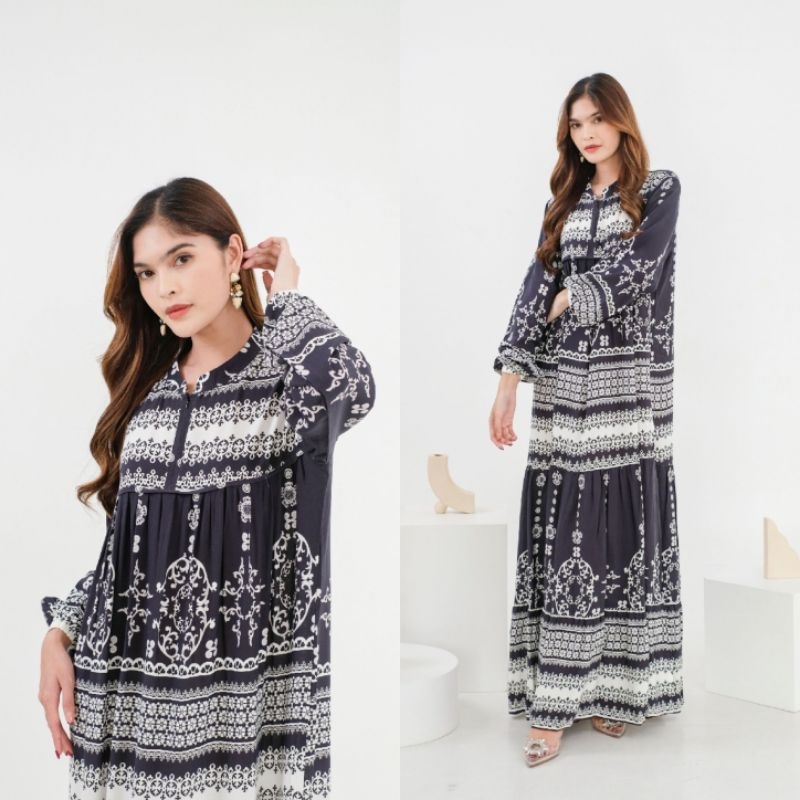 Etnika Dress Set Hijab Segi empat // Premium Dress