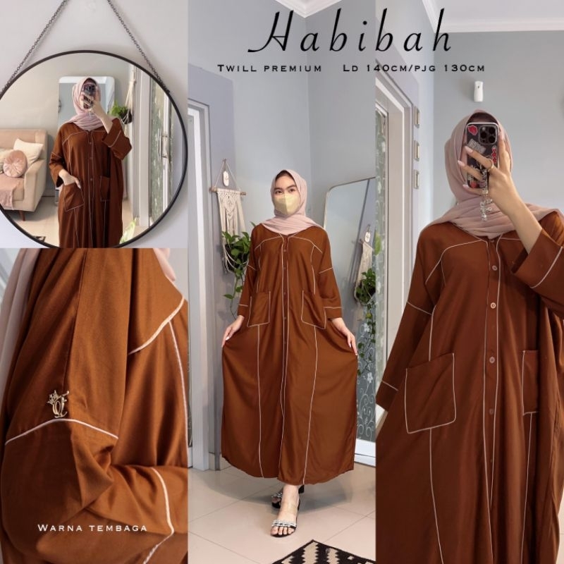 daster kaftan HABIBAH FAIRUZ ORI midi dress KATUN TWILL PREMIUM