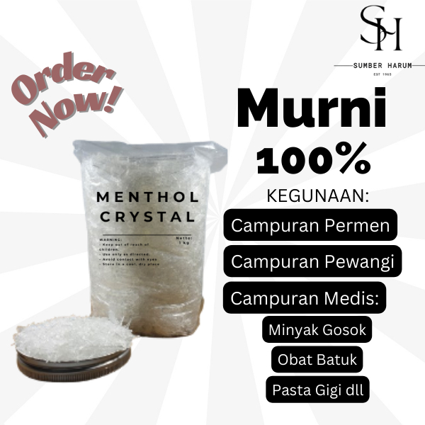 menthol kristal  1 kg mentol kristal foodgrade papermint