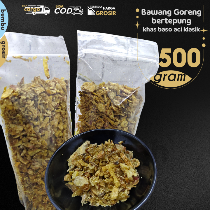 

GROSIRAN - 500gr Bumbu BAWANG GORENG isi 2x250g Bertepung by Lahawelah