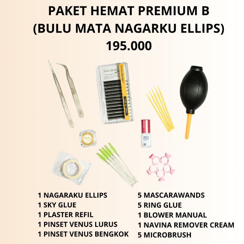 PAKET EYELASH HEMAT BULU MATA NAGARAKU ELLIPSE PREMIUM PAKET USAHA EYELASH EXTENSION