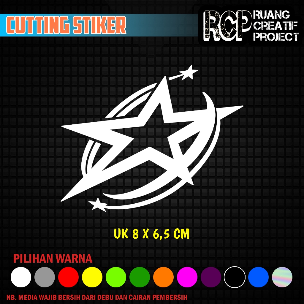 

cutting stiker bintang / stiker viral / stiker keren