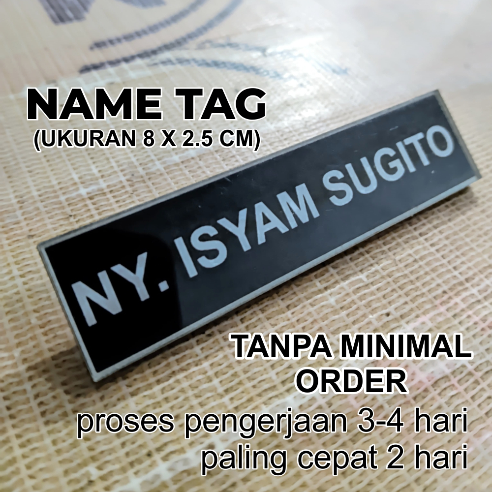 

Name tag akrilik satuan nama dada/Nametag/papan nama dada/nama dada/peniti