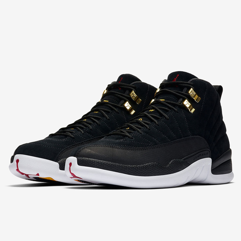 Sepatu Basket Sneakers Air Jordan 12 Retro Reverse Taxi Original Asli
