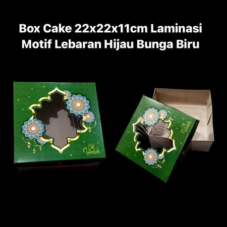 

( 5pcs ) Cake Box Lapis Legit Hampers Eid Mubarak Dus Kotak 22x22x11 cm Packaging Bolu