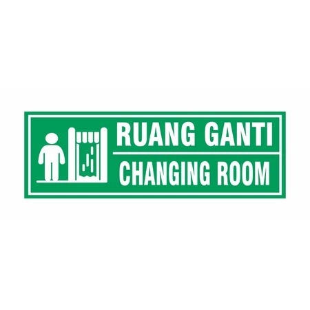 

SIGN STIKER RUANG GANTI / CHANGGING ROOM Uk. 30x10 cm RAMBU K3