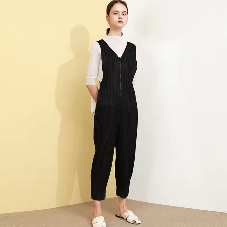 Terusan Wanita Terusan Plisket Jumpsuit Plisket Overall Premium Pleats -  Jumpsuit