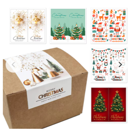 

Stiker Jumbo Natal Sticker Box Merry Christmas Stiker Xmas Stiker Label 10X5 CM