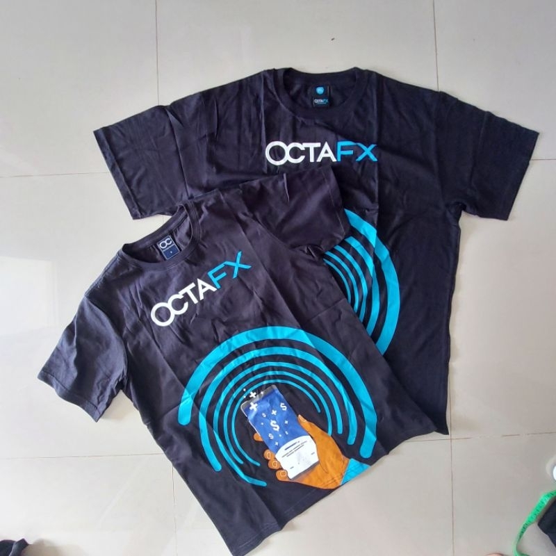 Kaos Octa FX Cotton Combed Adem Tebal Menyerap Keringat