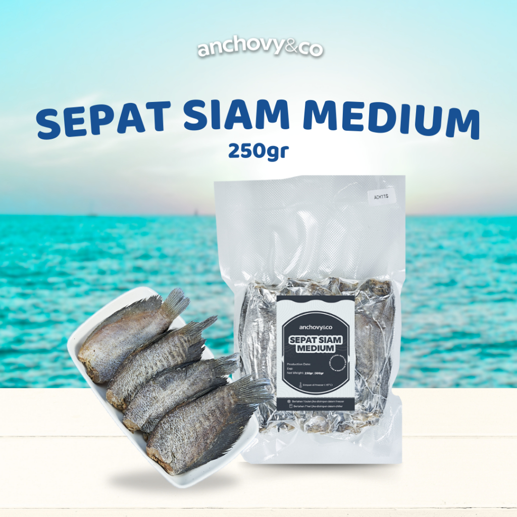 

Ikan Asin Sepat Siam Medium 250gr | anchovyandco
