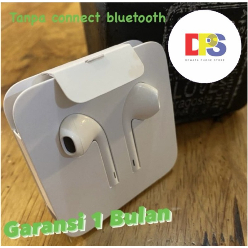 Earphone Lightning Kabel ORI - Tanpa Connect Bluetooth