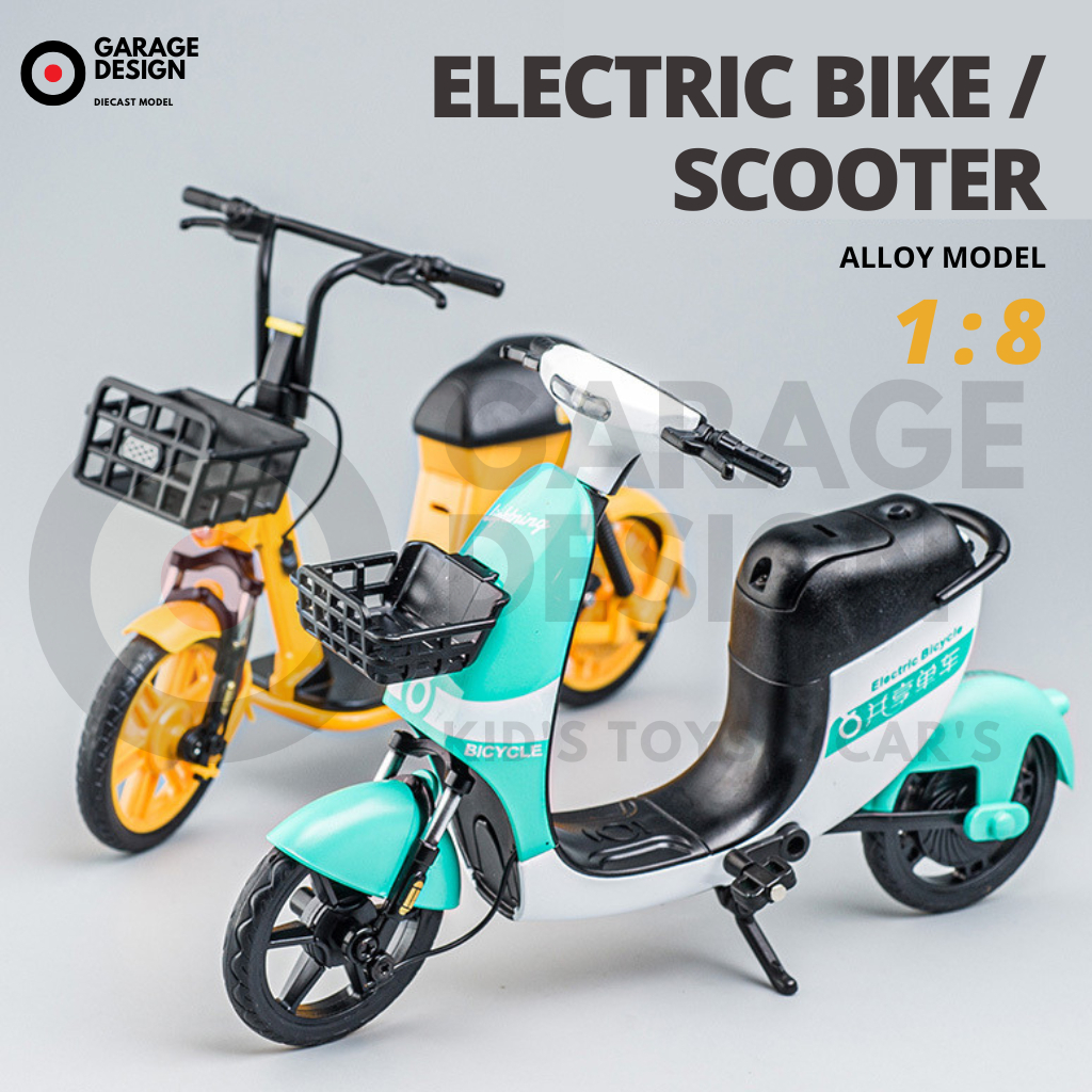 Diecast 1:8 Electric Bike / Scooter / Motor - Miniatur Sepeda Listrik Elektrik E-Bike Skala 1/8