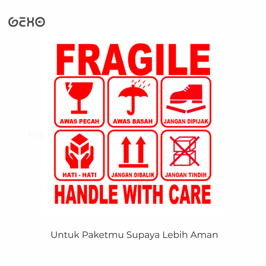 

Sticker Label FRAGILE JANGAN DIBANTING For Your Package Extra SAFE