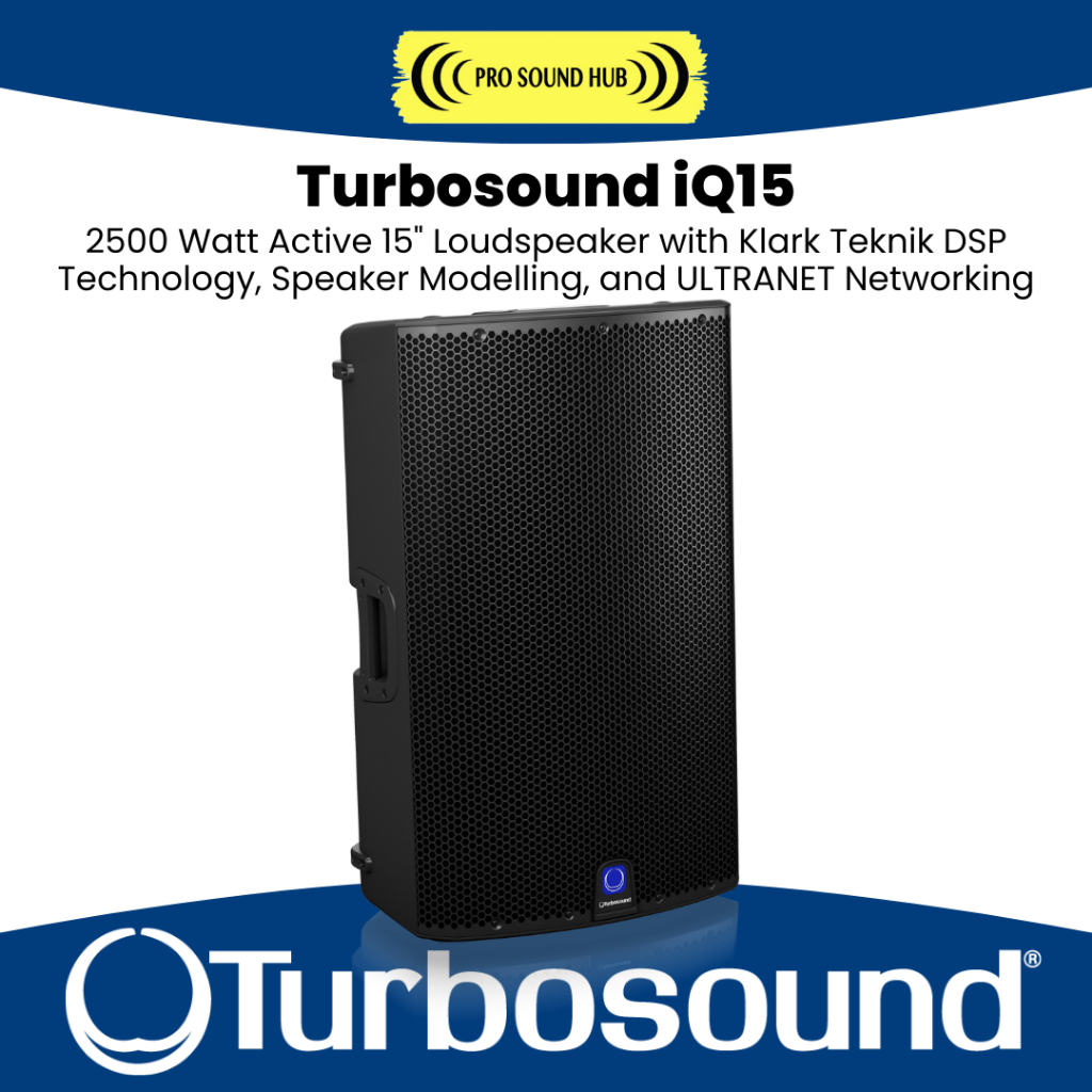 Turbosound iQ15 Active Speaker Aktif 15" 15 Inch 2500 Watt DSP Sound System iQ-15 iQ 15